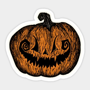 Gothic Jack-o-Lantern (Color Version) Sticker